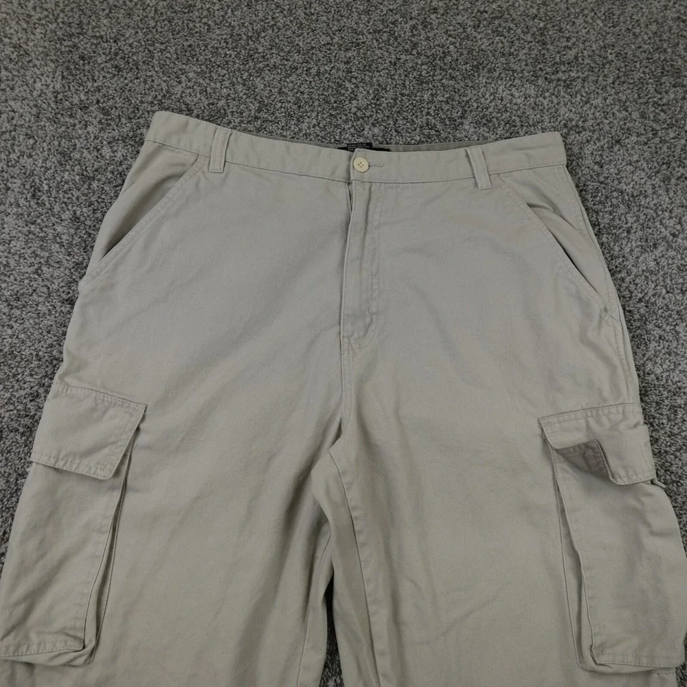 Plugg Pants Mens 36X34 Beige Cargo Utility Baggy‎ Grunge Skate Rave Y2K 00s 90s